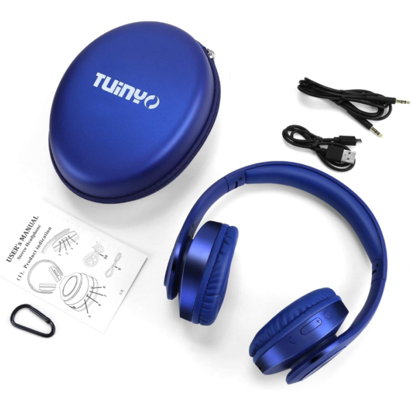 Audífonos inalámbricos Bluetooth,estéreo, 35 horas de tiempo de reproducción, con graves profundos