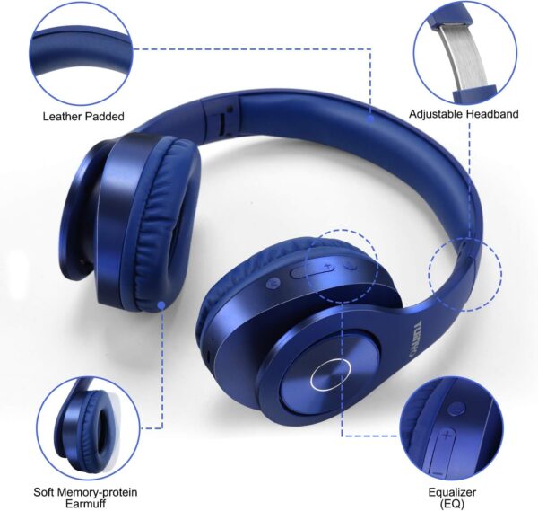 Audífonos inalámbricos Bluetooth,estéreo, 35 horas de tiempo de reproducción, con graves profundos - Imagen 9