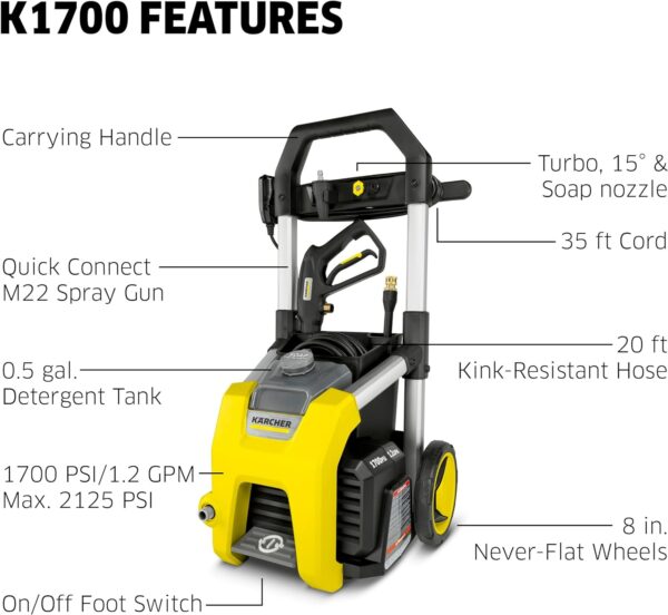 Karcher Hidrolavadora a presión eléctrica, K1700 - Imagen 6