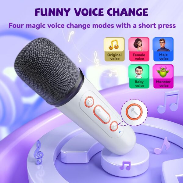 bafle altavoz de karaoke, altavoz Bluetooth portátil con micrófonos inalámbricos - Imagen 8