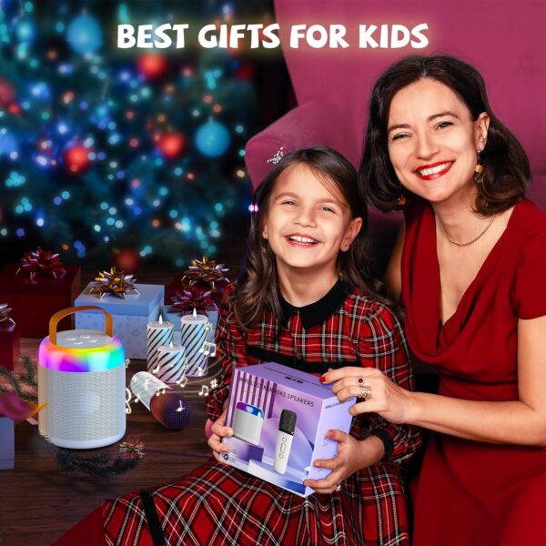 bafle altavoz de karaoke, altavoz Bluetooth portátil con micrófonos inalámbricos - Imagen 5