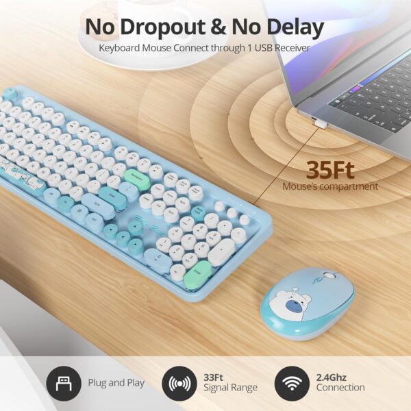 Combo Teclado y Mouse Inalámbrico Weibo WB-216: Eficiencia y Comodidad al Alcance de tu Mano #09 - Imagen 12