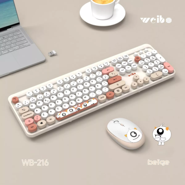 Combo Teclado y Mouse Inalámbrico Weibo WB-216: Eficiencia y Comodidad al Alcance de tu Mano #09 - Imagen 3