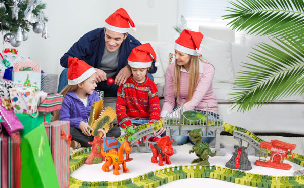 Juego de Pista de Dinosaurios con Coche de Carreras LED - 236 Piezas, Fácil Montaje, Material Seguro, Educativo y Divertido para Niños - Imagen 8