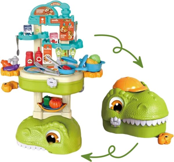 Aprendizaje en un Solo Juego Mochila de Cocina Dinosaurio 3 en 1 para Niños #17