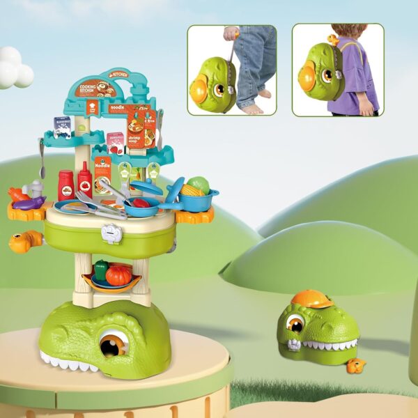 Aprendizaje en un Solo Juego Mochila de Cocina Dinosaurio 3 en 1 para Niños #17 - Imagen 6