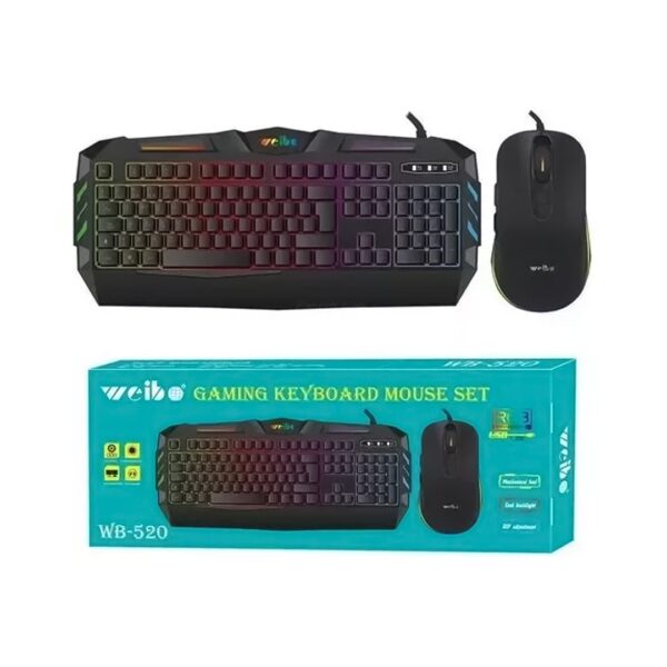 Combo Gamer WB-520 Weibo: Teclado y Mouse con Iluminación RGB y Ajuste de DPI para un Rendimiento Superior - Imagen 8
