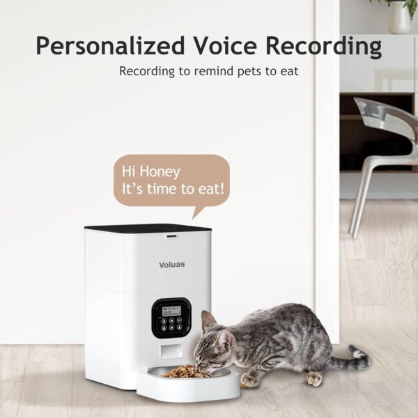 VOLUAS Comederos automáticos para mascotas para gatos y perros - 4 comidas - Imagen 5