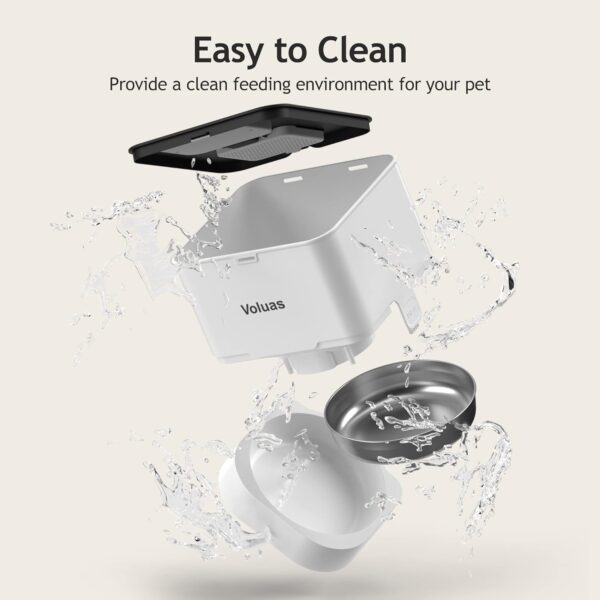 VOLUAS Comederos automáticos para mascotas para gatos y perros - 4 comidas - Imagen 3