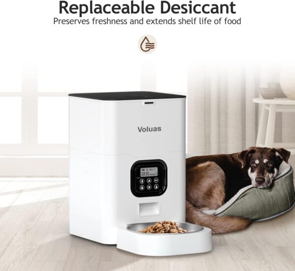 VOLUAS Comederos automáticos para mascotas para gatos y perros - 4 comidas - Imagen 2