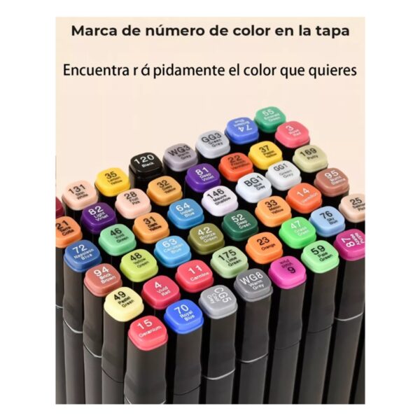 Set de 262 Marcadores Doble Punta con Punta Fina y Gruesa para Caligrafía y Diseño. - Imagen 6