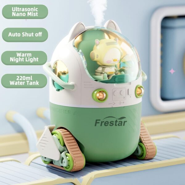 Mini Humidificador de Aire 220ml con Neblina Fría, Luz LED y Apagado Automático – Modelo Recargable y Silencioso - Imagen 4