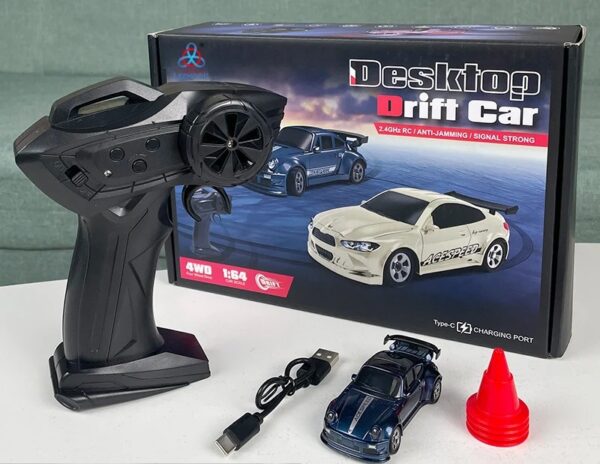 Mini Carro RC 1:64 🚗 Luces, velocidad y acción estilo Hot Wheels - Imagen 3