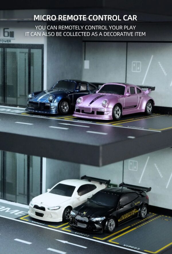 Mini Carro RC 1:64 🚗 Luces, velocidad y acción estilo Hot Wheels - Imagen 8