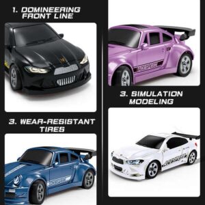 Mini Carro RC 1:64 🚗 Luces, velocidad y acción estilo Hot Wheels