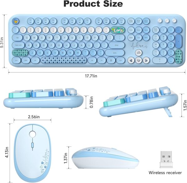 Combo Teclado y Mouse Inalámbrico para PC y Laptop - Imagen 5