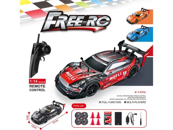 Carro RC Drift Car 1:14 GTR – Alta Velocidad con Luces LED - Imagen 3