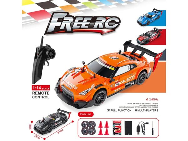 Carro RC Drift Car 1:14 GTR – Alta Velocidad con Luces LED - Imagen 5