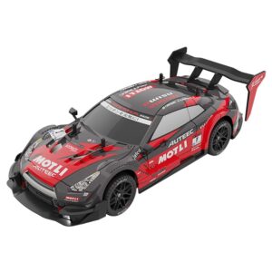 Carro RC Drift Car 1:14 GTR – Alta Velocidad con Luces LED - Rojo/Negro