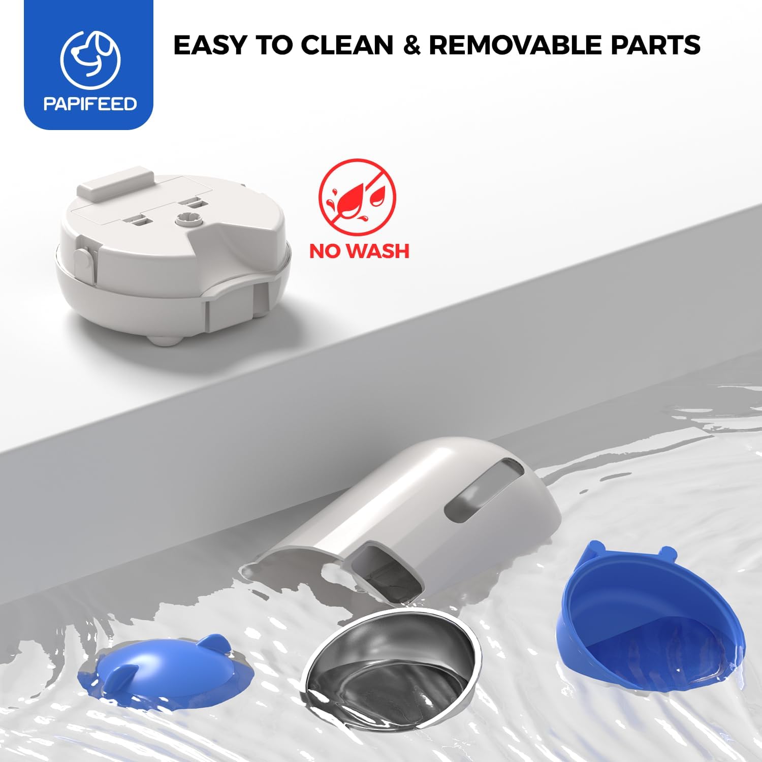 Comedor PAPIFEED con App WiFi 2.4G – Capacidad de 3L para Alimentación Segura y Puntual - Imagen 3