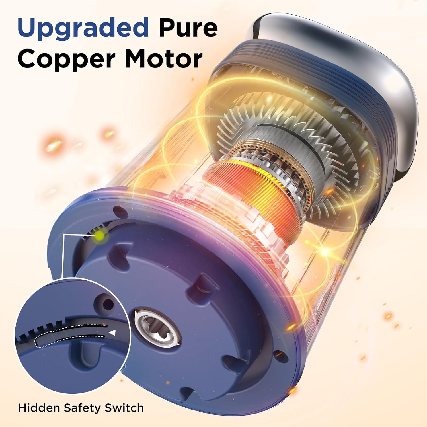 Procesador de Alimentos KOIOS 500W | Picadora Eléctrica con 2 Recipientes de 2L, Cuchillas Doble Nivel | Pica Carne, Verduras, Frutos Secos y Más – Azul - Imagen 3