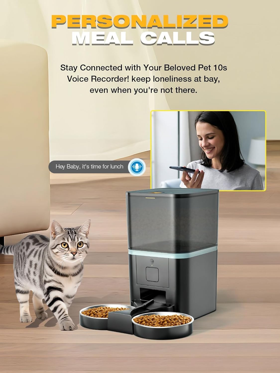 Comedor Inteligente Dual Pet Zero 6L con App – Controla las Porciones desde tu Celular - Imagen 3