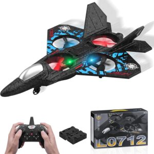Avión RC 2.4GHz con Giros 3D, Vuelo Estacionario Automático, Luces LED, Material EPP Resistente, Control Remoto
