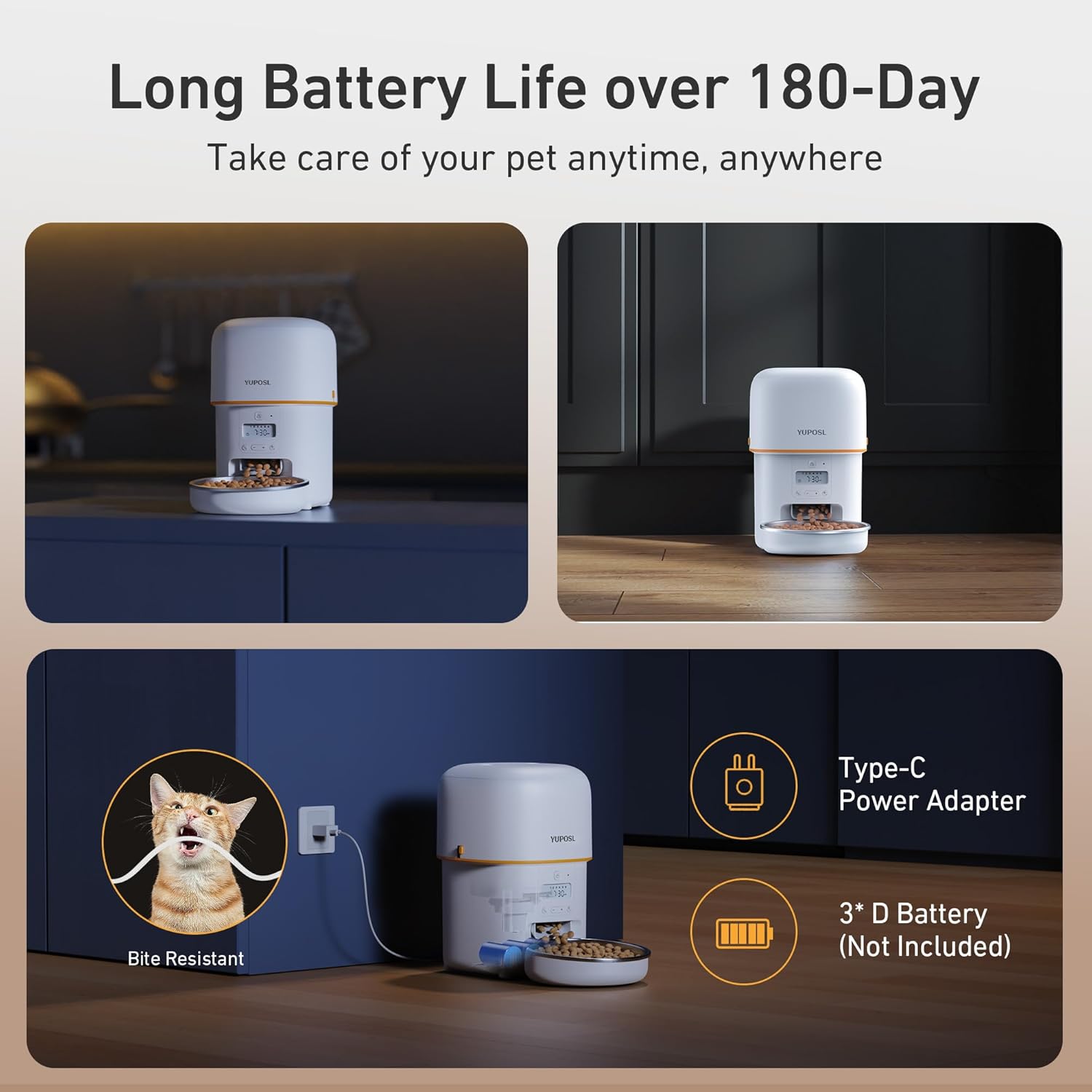 Comedor Automático para Mascotas 2L – Diseño Compacto,  Porciones Ajustables - Imagen 7