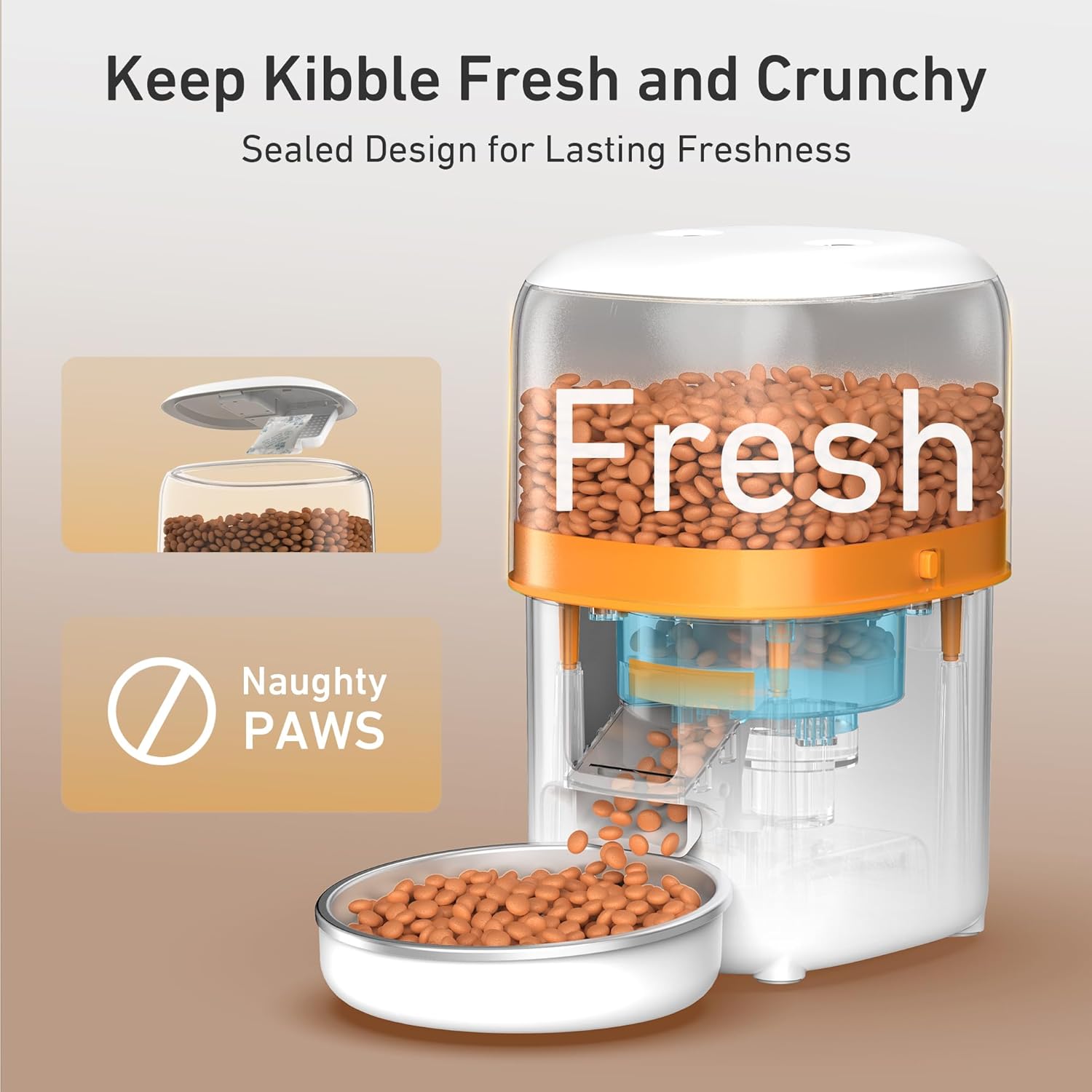 Comedor Automático para Mascotas 2L – Diseño Compacto,  Porciones Ajustables - Imagen 3