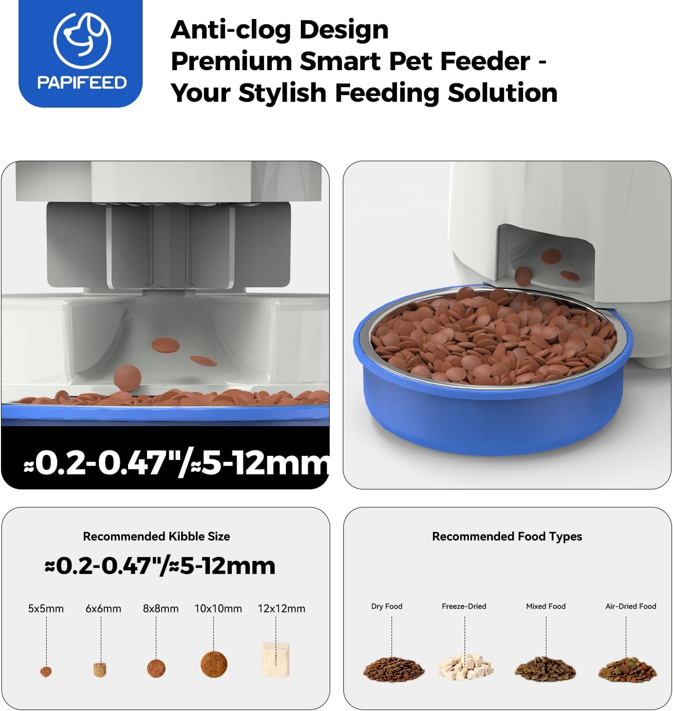 Comedor PAPIFEED con App WiFi 2.4G – Capacidad de 3L para Alimentación Segura y Puntual - Imagen 4
