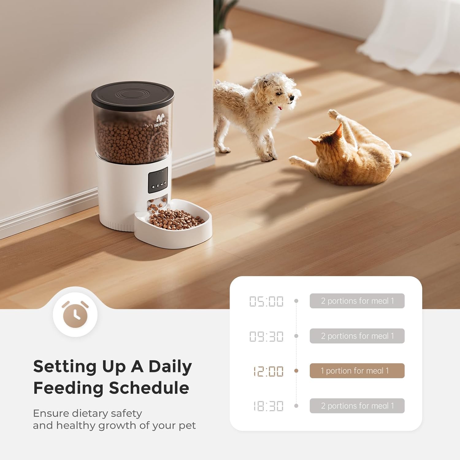 Comedor IMIPAW Inteligente con App wifi – 3Litros comida siempre fresca - Imagen 5