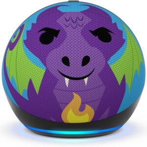 Amazon Echo Dot Kids,para niños, cuenta con control parental, Estilo Dragon