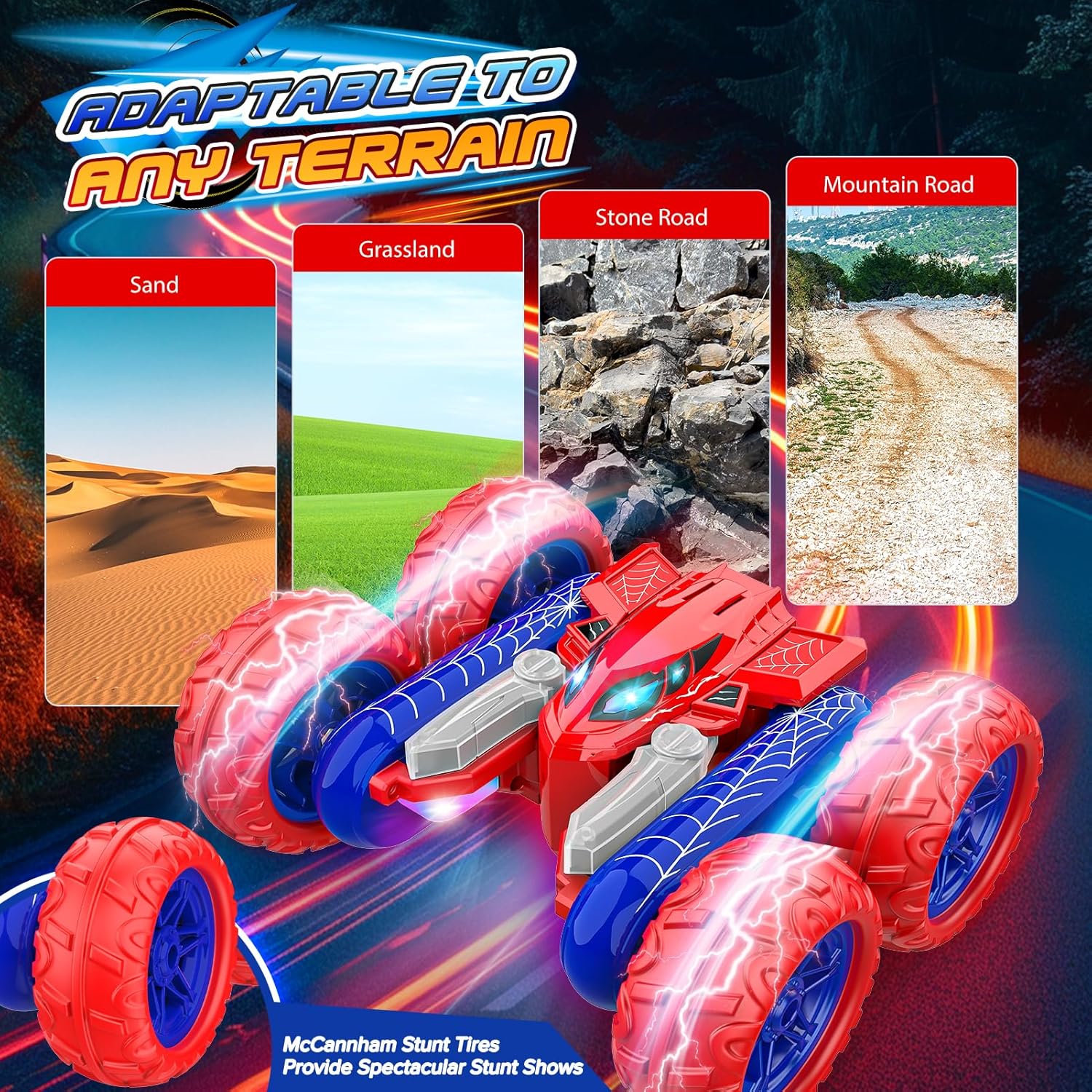 Carro Control Remoto de Doble Cara, Acrobacias 360° RECARGABLE - Imagen 6