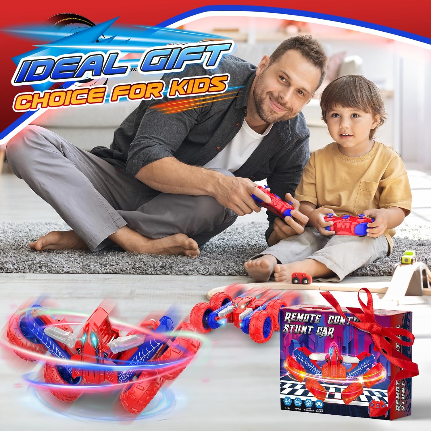 Carro Control Remoto de Doble Cara, Acrobacias 360° RECARGABLE - Imagen 3