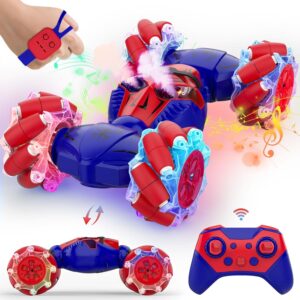 Coche Acrobático RC 4WD 360° Control por Gestos Luces Música Spray Deriva Todoterreno 2.4GHz