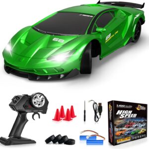 Carro RC Drift 1/24 4WD 2.4GHz Alta Velocidad con Luces LED