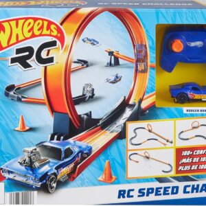Set de Pistas Hot Wheels RC Speed Challenge Pistas Construibles Coche RC 2.4GHz