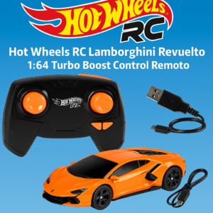 Carro Hot Wheels RC Lamborghini Revuelto 1:64 Turbo Boost Control Remoto